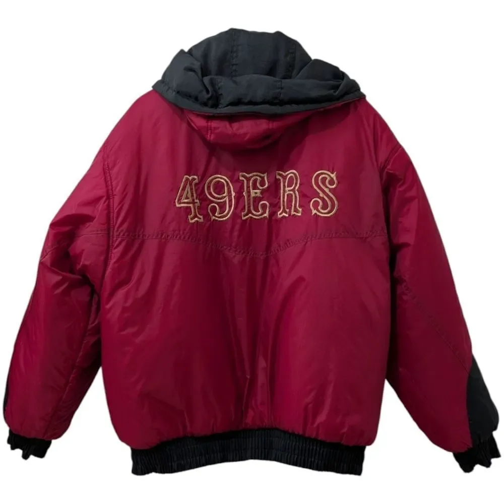 Vintage RARE 90's Pro Player 49ers NFL Reversible Puffer Jacket- GD/L